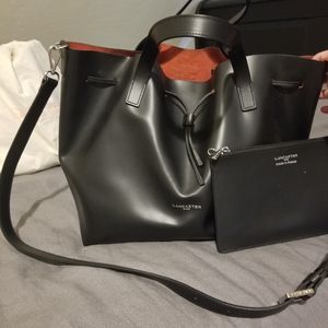 Black w sueded red leather interior Lancaster